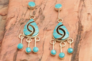 Earrings Zuni Turquoise online Sterling Silver